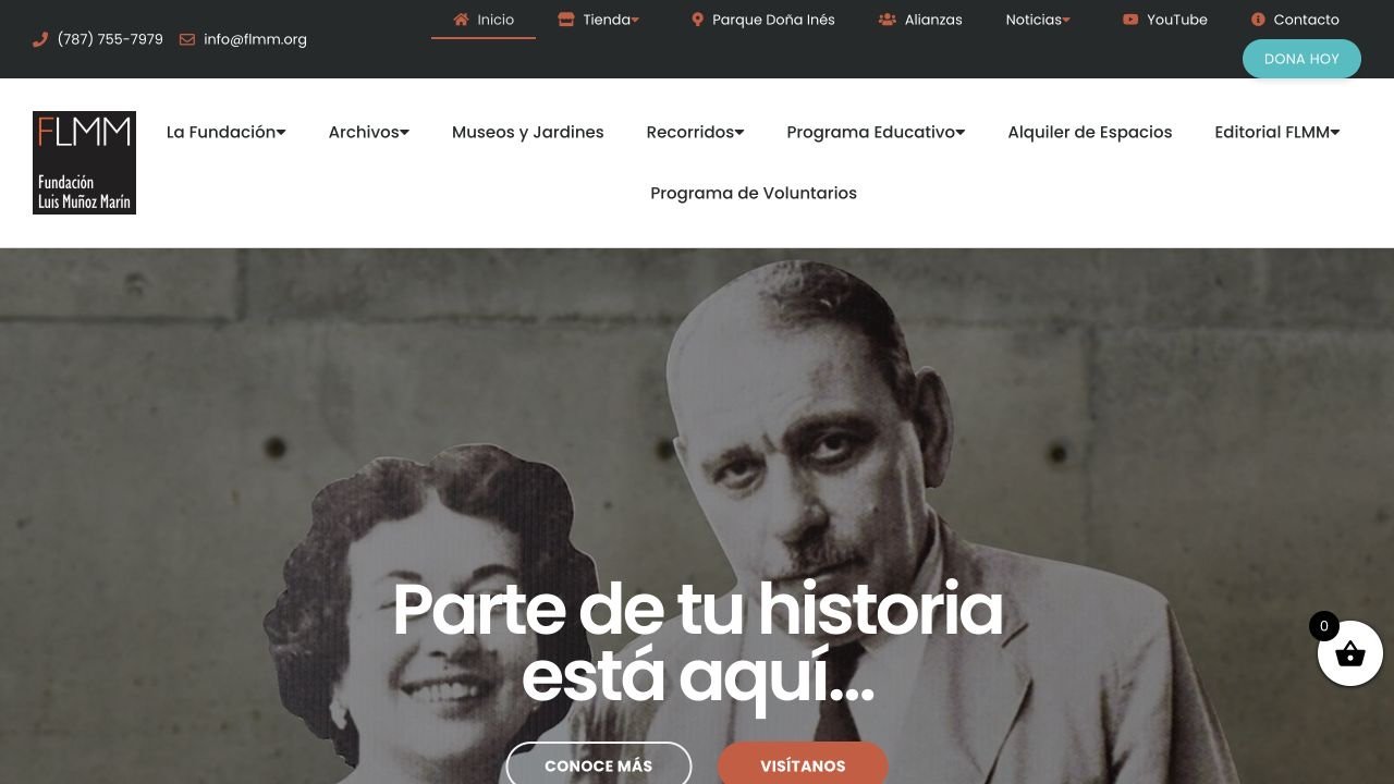 Captura del sitio web de FLMM