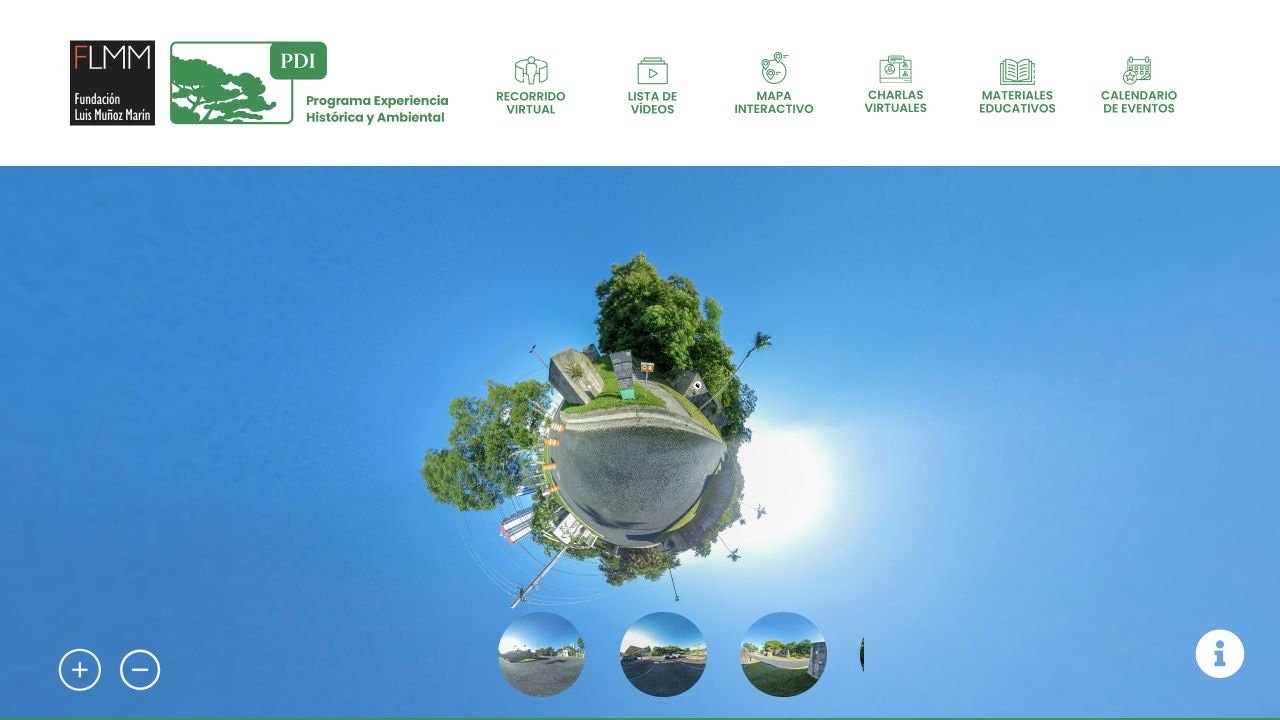 Captura del sitio web de Parque Doña Inés